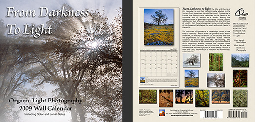 From Darkness To Light 2009 Calendar Cover