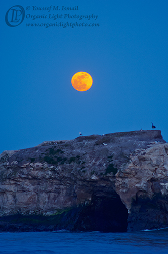 Full Moon Rising over Arch Rock