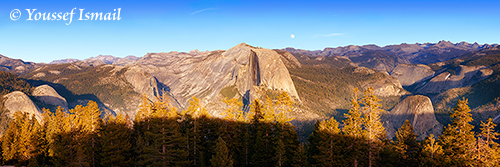 Sentinel Dome and Moon Rise Panoram